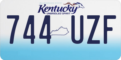 KY license plate 744UZF