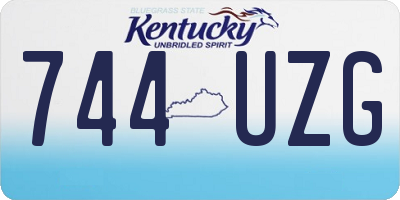 KY license plate 744UZG
