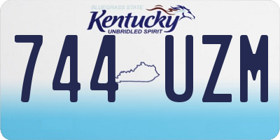 KY license plate 744UZM