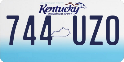 KY license plate 744UZO