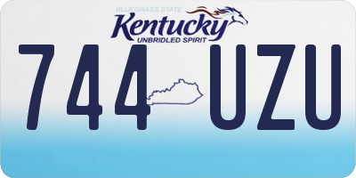 KY license plate 744UZU