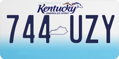 KY license plate 744UZY