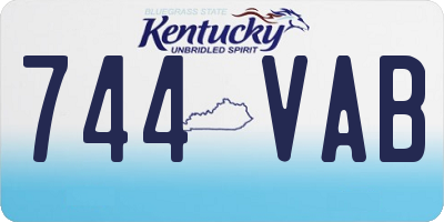 KY license plate 744VAB