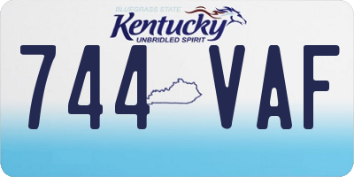 KY license plate 744VAF