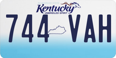 KY license plate 744VAH
