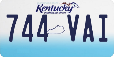 KY license plate 744VAI