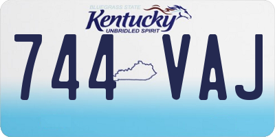 KY license plate 744VAJ