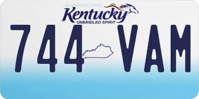 KY license plate 744VAM