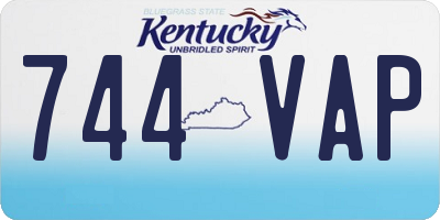 KY license plate 744VAP