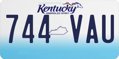 KY license plate 744VAU