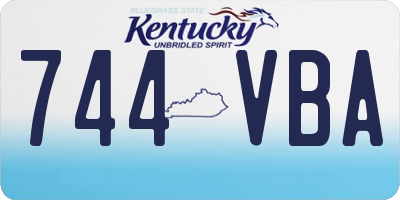 KY license plate 744VBA