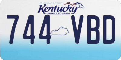 KY license plate 744VBD
