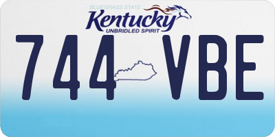 KY license plate 744VBE