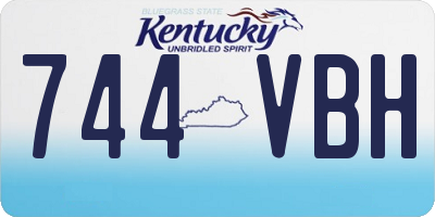 KY license plate 744VBH