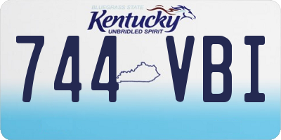 KY license plate 744VBI