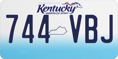 KY license plate 744VBJ