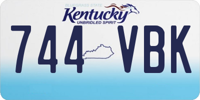 KY license plate 744VBK