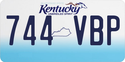 KY license plate 744VBP