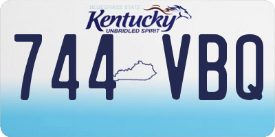 KY license plate 744VBQ