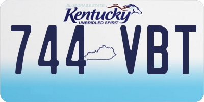 KY license plate 744VBT