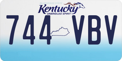 KY license plate 744VBV