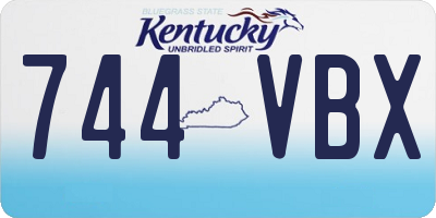 KY license plate 744VBX