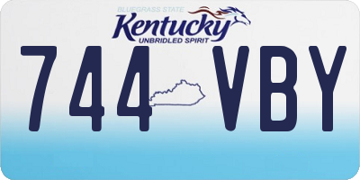KY license plate 744VBY
