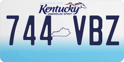 KY license plate 744VBZ