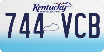 KY license plate 744VCB