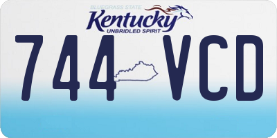 KY license plate 744VCD