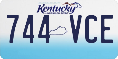 KY license plate 744VCE