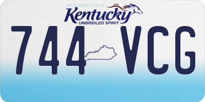 KY license plate 744VCG