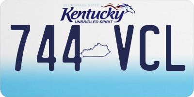 KY license plate 744VCL