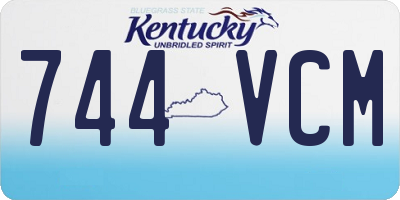KY license plate 744VCM