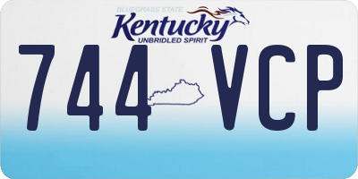 KY license plate 744VCP