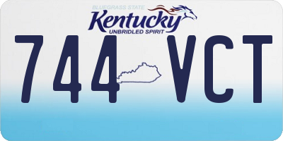 KY license plate 744VCT