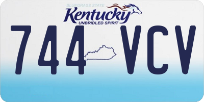 KY license plate 744VCV