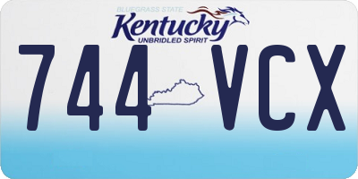 KY license plate 744VCX