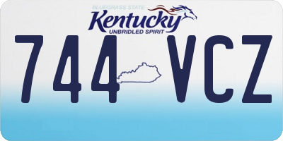 KY license plate 744VCZ