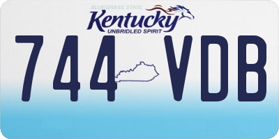 KY license plate 744VDB