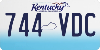 KY license plate 744VDC
