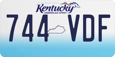 KY license plate 744VDF