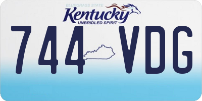KY license plate 744VDG