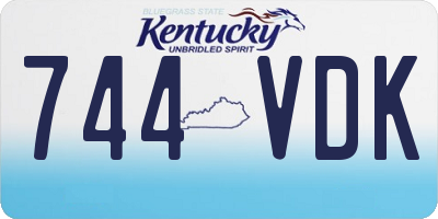 KY license plate 744VDK