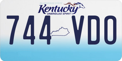 KY license plate 744VDO