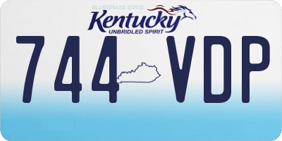 KY license plate 744VDP