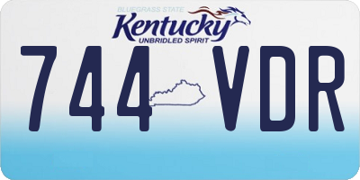 KY license plate 744VDR