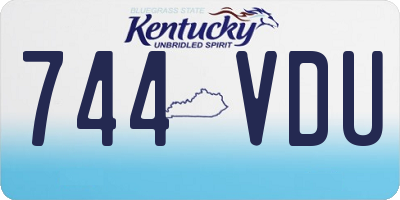 KY license plate 744VDU