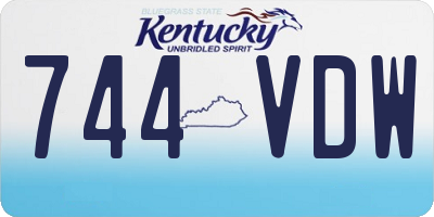 KY license plate 744VDW