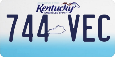 KY license plate 744VEC